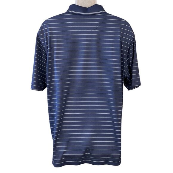 Monterey Club Striped Polo LG Woodloch Springs Logo Textured Jacquard Golf Wear - Picture 3 of 7